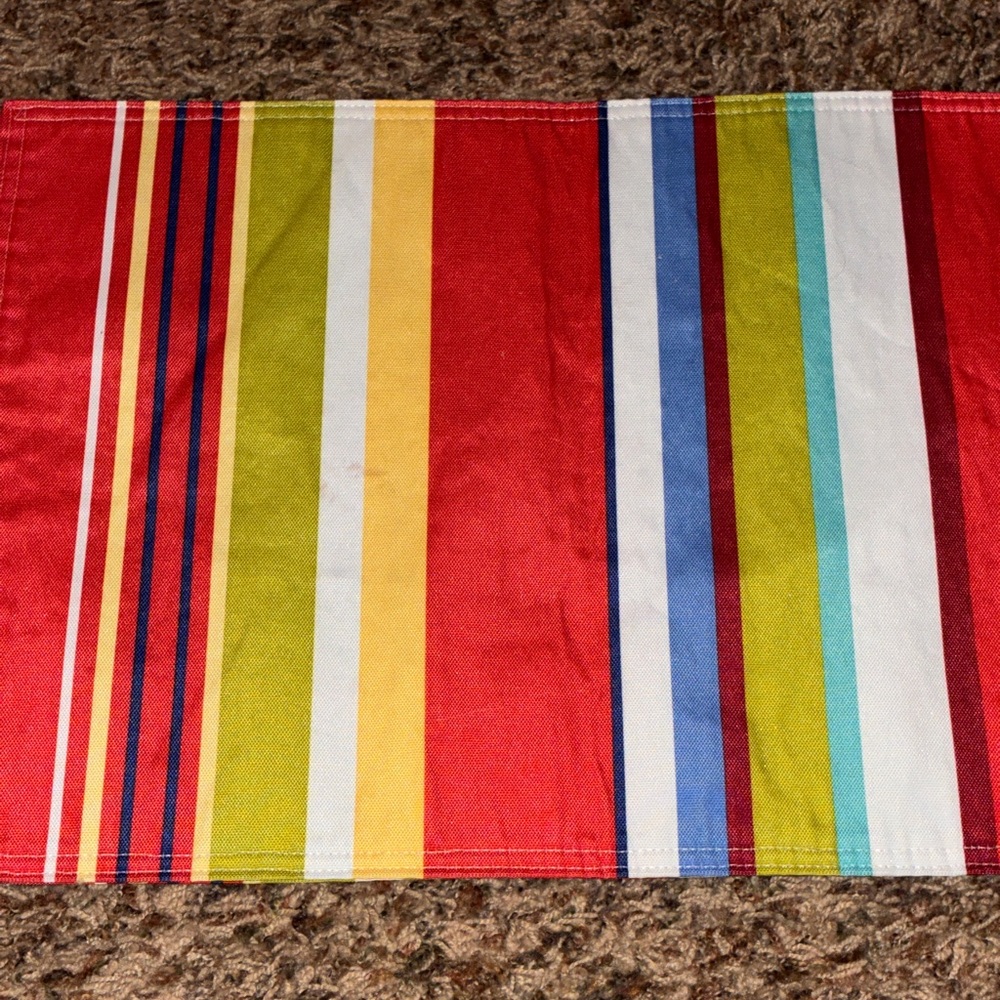 Colorful Striped Table placemats.